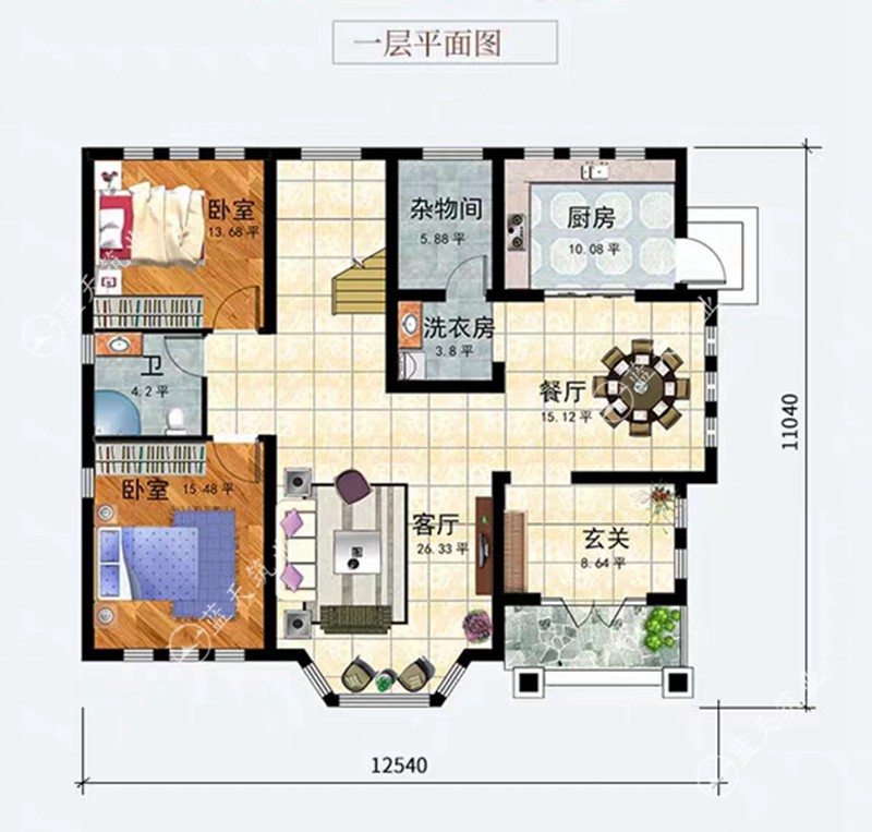 两层简欧自建别墅
